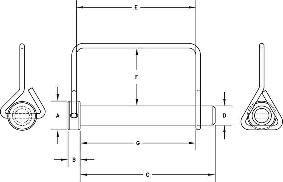 Single Wire Lock Pin Carbon