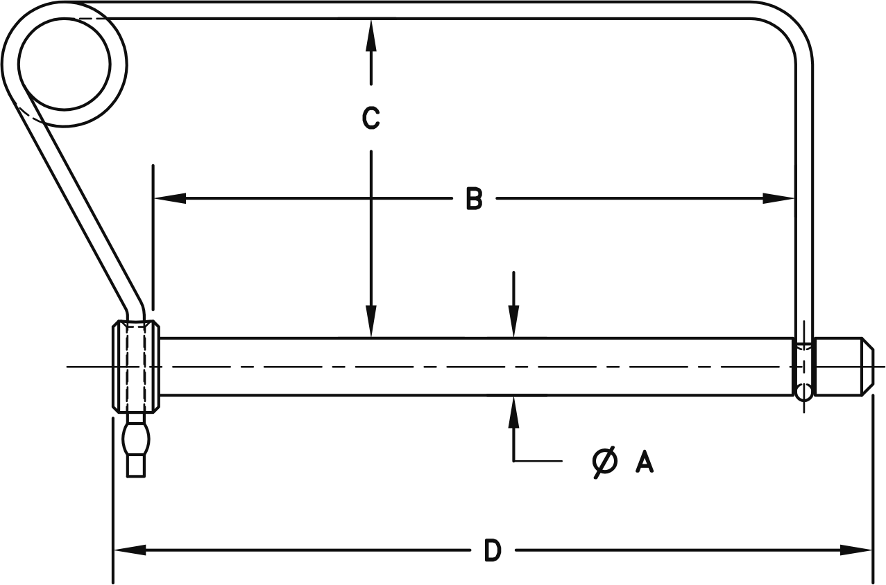 FABORY U39683.031.0137 Safety Pin,2 Wire Snap 